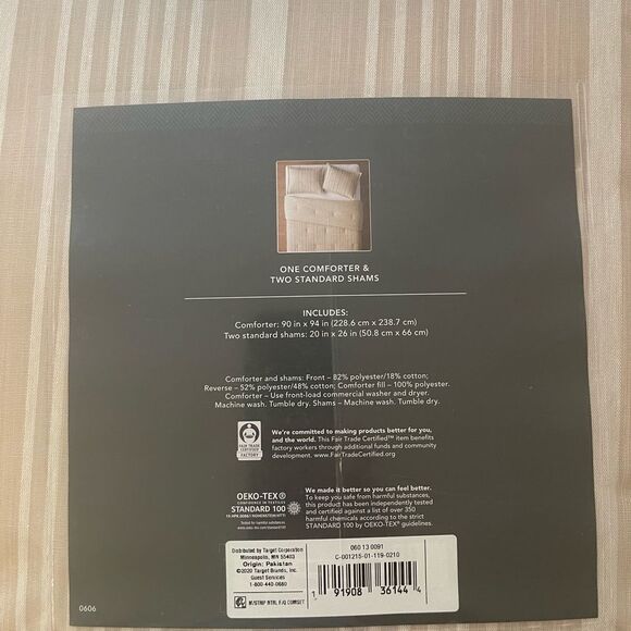 New Classic Stripe Comforter & Sham Set - Threshold sz Fill/Queen - Picture 9 of 9